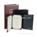 menu card cover, various color choice leather holder